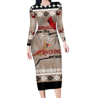 Christmas Cardinal Birds Family Matching Long Sleeve Bodycon Dress and Hawaiian Shirt Cardinals Appear When Loved Ones Are Near LT7 - Wonder Print Shop