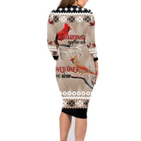 Christmas Cardinal Birds Family Matching Long Sleeve Bodycon Dress and Hawaiian Shirt Cardinals Appear When Loved Ones Are Near LT7 - Wonder Print Shop