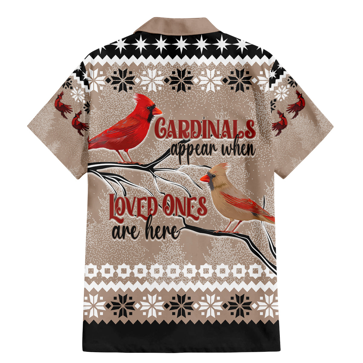 Christmas Cardinal Birds Family Matching Mermaid Dress and Hawaiian Shirt Cardinals Appear When Loved Ones Are Near LT7 - Wonder Print Shop