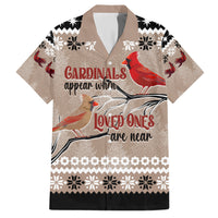 Christmas Cardinal Birds Family Matching Short Sleeve Bodycon Dress and Hawaiian Shirt Cardinals Appear When Loved Ones Are Near - Wonder Print Shop