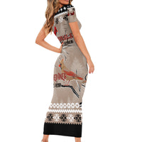 Christmas Cardinal Birds Family Matching Short Sleeve Bodycon Dress and Hawaiian Shirt Cardinals Appear When Loved Ones Are Near - Wonder Print Shop