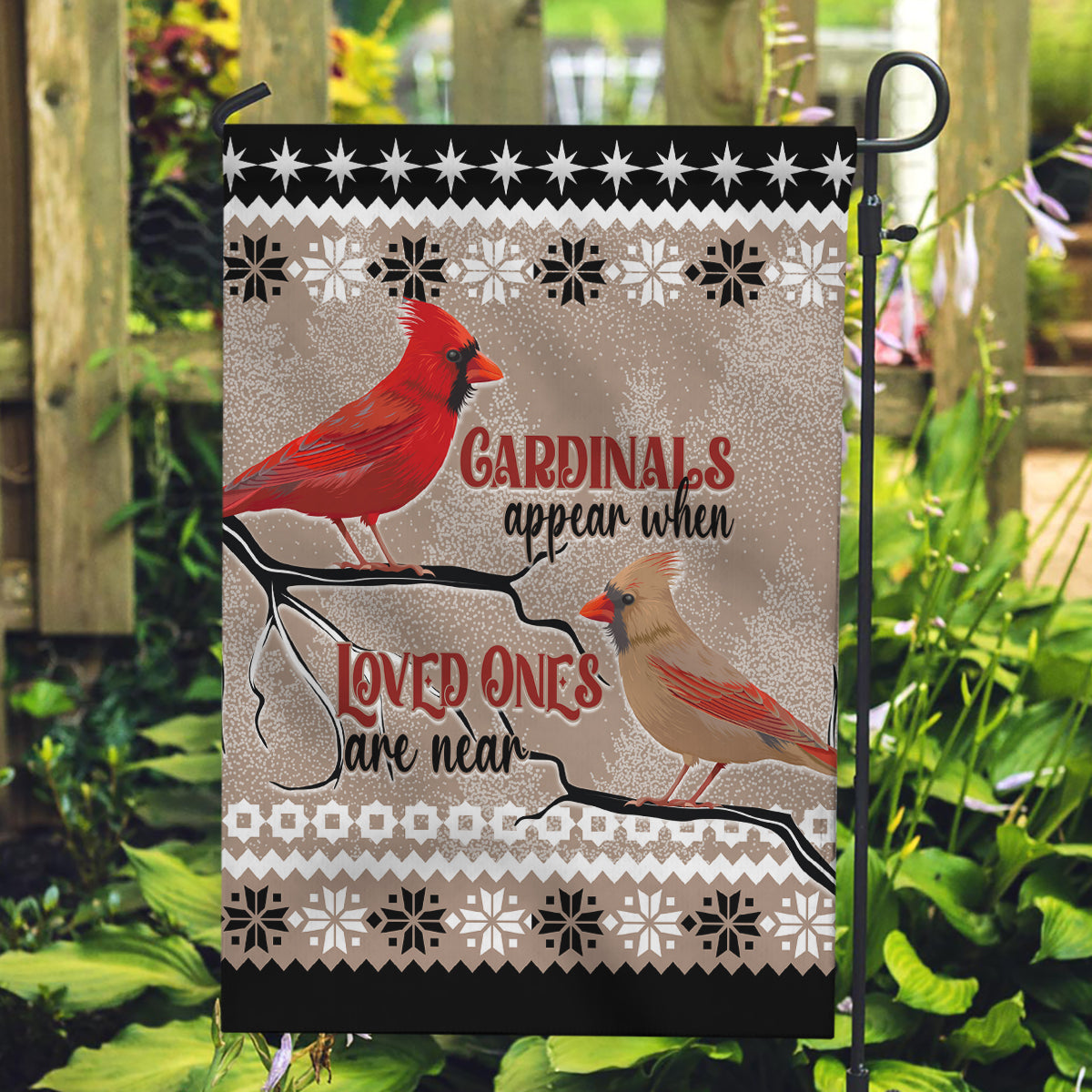 Christmas Cardinal Birds Garden Flag Cardinals Appear When Loved Ones Are Near - Wonder Print Shop