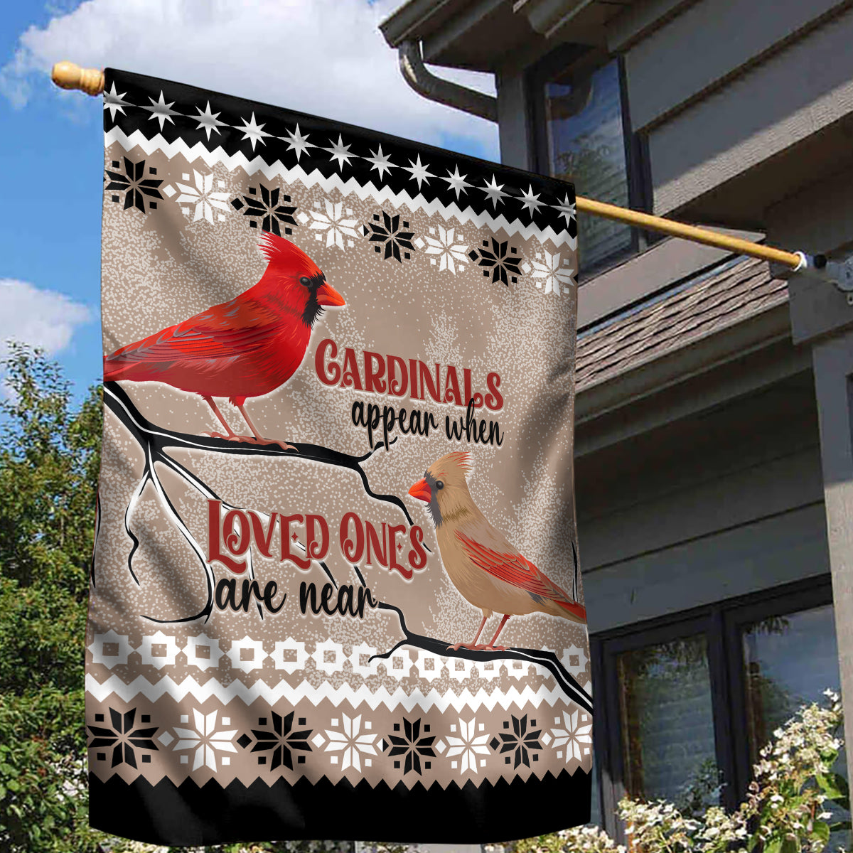 Christmas Cardinal Birds Garden Flag Cardinals Appear When Loved Ones Are Near - Wonder Print Shop