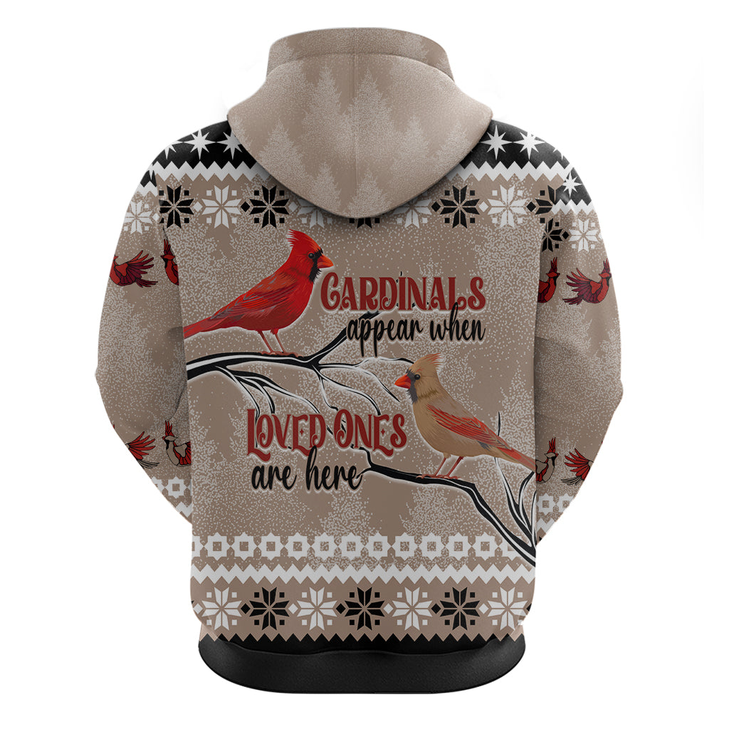 Christmas Cardinal Birds Hoodie Cardinals Appear When Loved Ones Are Near - Wonder Print Shop