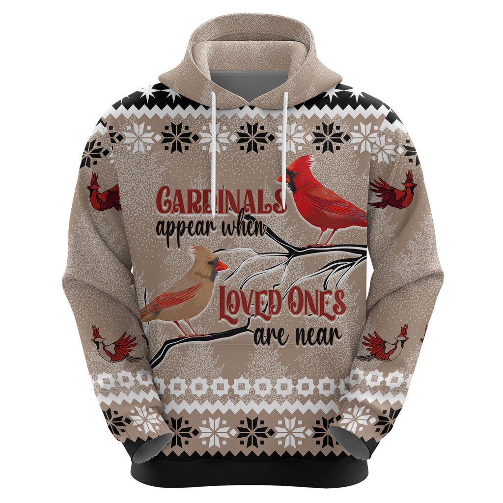 Christmas Cardinal Birds Hoodie Cardinals Appear When Loved Ones Are Near - Wonder Print Shop