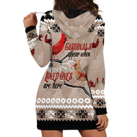 Christmas Cardinal Birds Hoodie Dress Cardinals Appear When Loved Ones Are Near - Wonder Print Shop