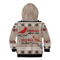 Christmas Cardinal Birds Kid Hoodie Cardinals Appear When Loved Ones Are Near - Wonder Print Shop