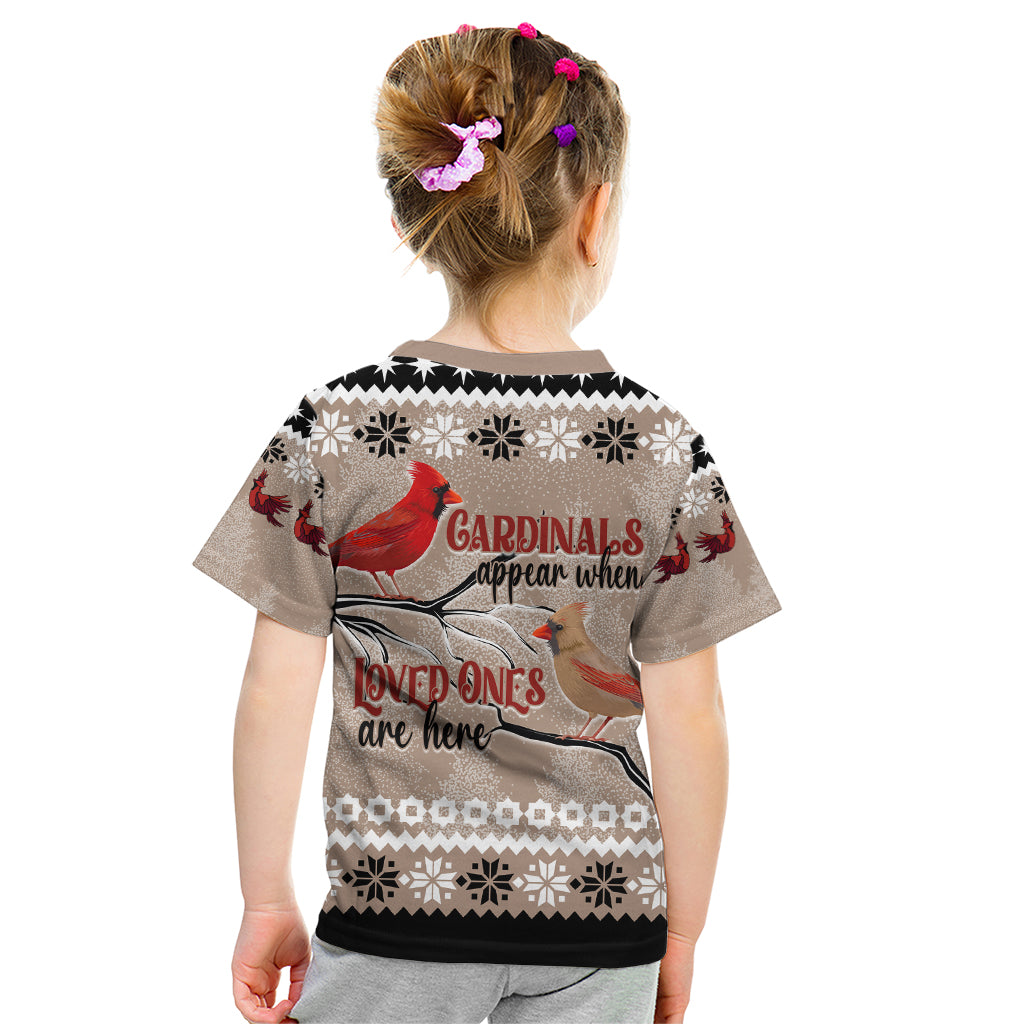 Christmas Cardinal Birds Kid T Shirt Cardinals Appear When Loved Ones Are Near - Wonder Print Shop
