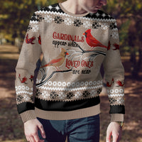 Chrismas Cardinal Birds Ugly Christmas Sweater Cardinals Appear When Loved Ones Are Near - Wonder Print Shop