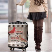 Chrismas Cardinal Birds Luggage Cover Cardinals Appear When Loved Ones Are Near - Wonder Print Shop
