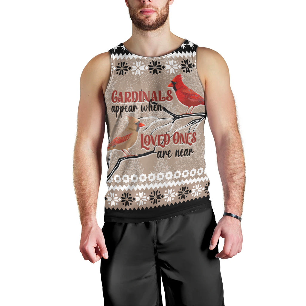 Chrismas Cardinal Birds Men Tank Top Cardinals Appear When Loved Ones Are Near - Wonder Print Shop