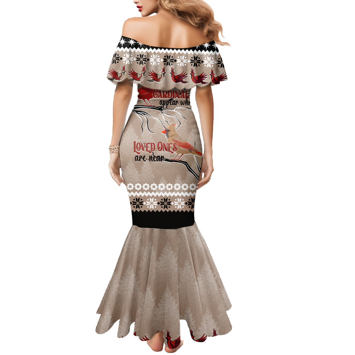 Chrismas Cardinal Birds Mermaid Dress Cardinals Appear When Loved Ones Are Near - Wonder Print Shop