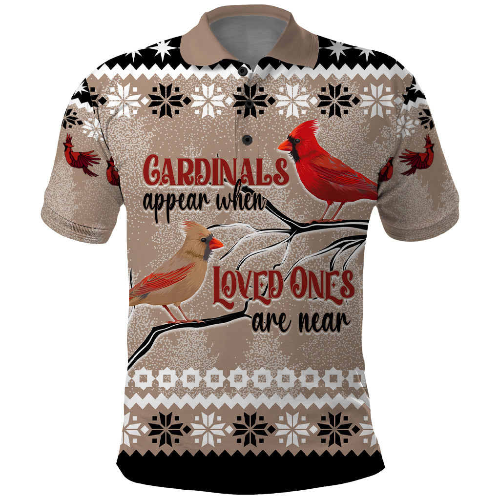 Chrismas Cardinal Birds Polo Shirt Cardinals Appear When Loved Ones Are Near - Wonder Print Shop