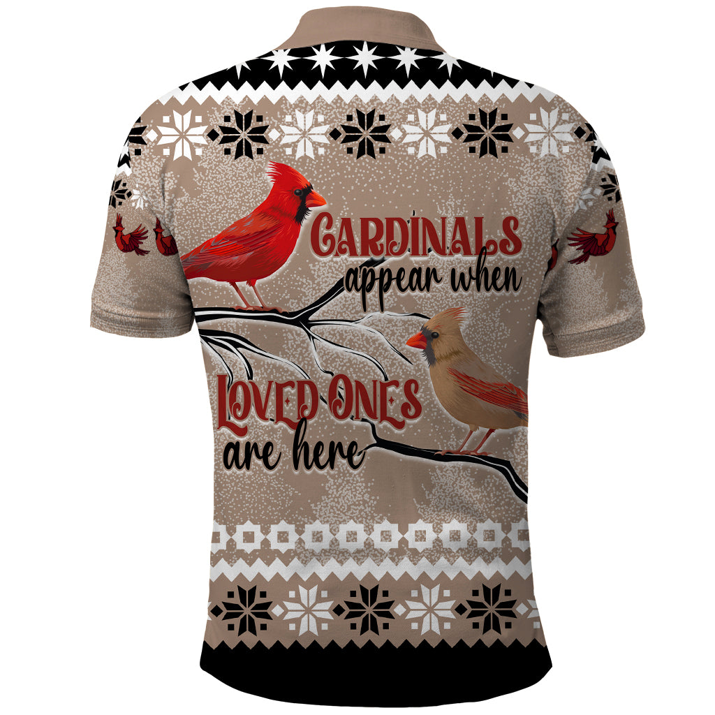 Chrismas Cardinal Birds Polo Shirt Cardinals Appear When Loved Ones Are Near - Wonder Print Shop