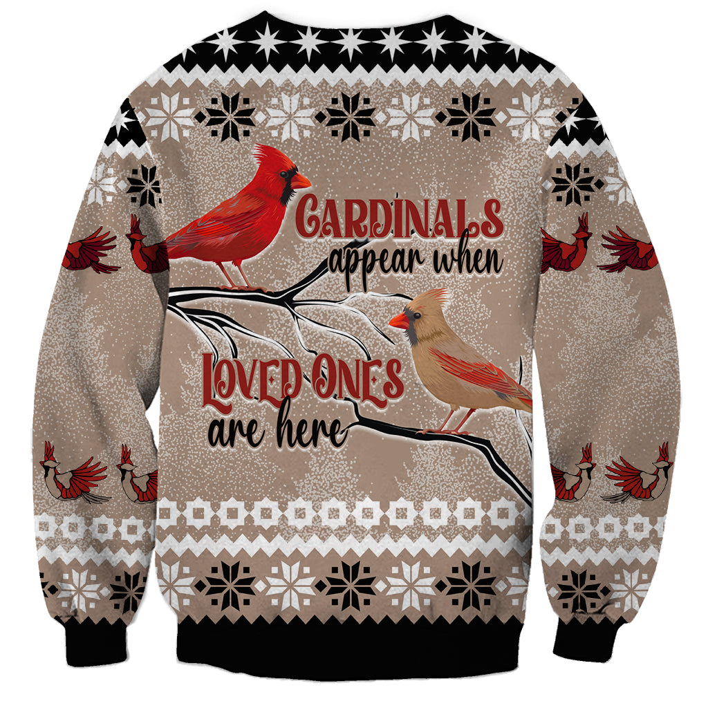 Chrismas Cardinal Birds Sweatshirt Cardinals Appear When Loved Ones Are Near - Wonder Print Shop