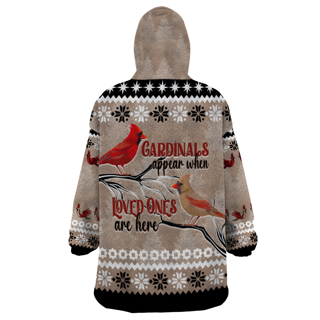 Chrismas Cardinal Birds Wearable Blanket Hoodie Cardinals Appear When Loved Ones Are Near - Wonder Print Shop