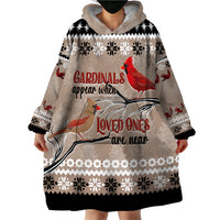 Chrismas Cardinal Birds Wearable Blanket Hoodie Cardinals Appear When Loved Ones Are Near - Wonder Print Shop