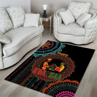 Happy Kwanzaa African Area Rug Mandala Mix Nguzo Saba LT7 - Wonder Print Shop