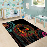 Happy Kwanzaa African Area Rug Mandala Mix Nguzo Saba LT7 - Wonder Print Shop