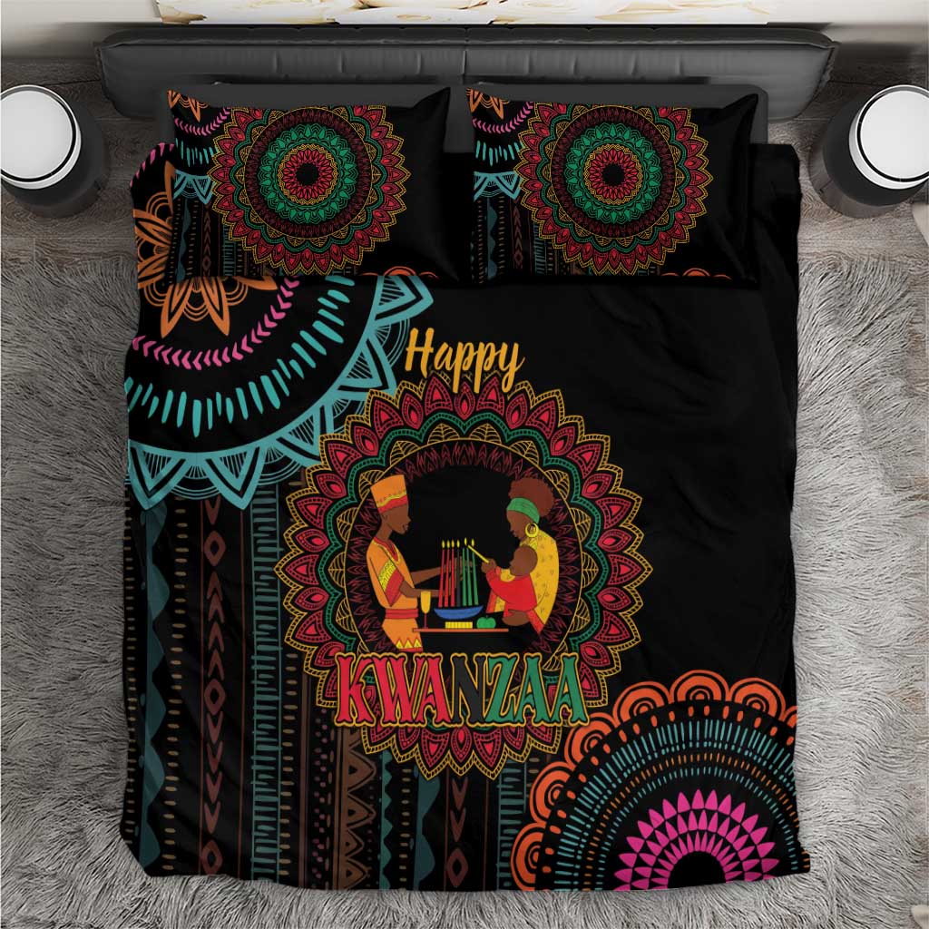 Happy Kwanzaa African Bedding Set Mandala Mix Nguzo Saba LT7 - Wonder Print Shop