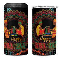 Happy Kwanzaa African 4 in 1 Can Cooler Tumbler Mandala Mix Nguzo Saba LT7 - Wonder Print Shop