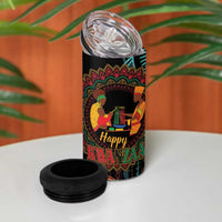 Happy Kwanzaa African 4 in 1 Can Cooler Tumbler Mandala Mix Nguzo Saba LT7 - Wonder Print Shop