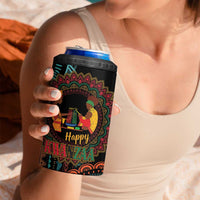 Happy Kwanzaa African 4 in 1 Can Cooler Tumbler Mandala Mix Nguzo Saba LT7 - Wonder Print Shop
