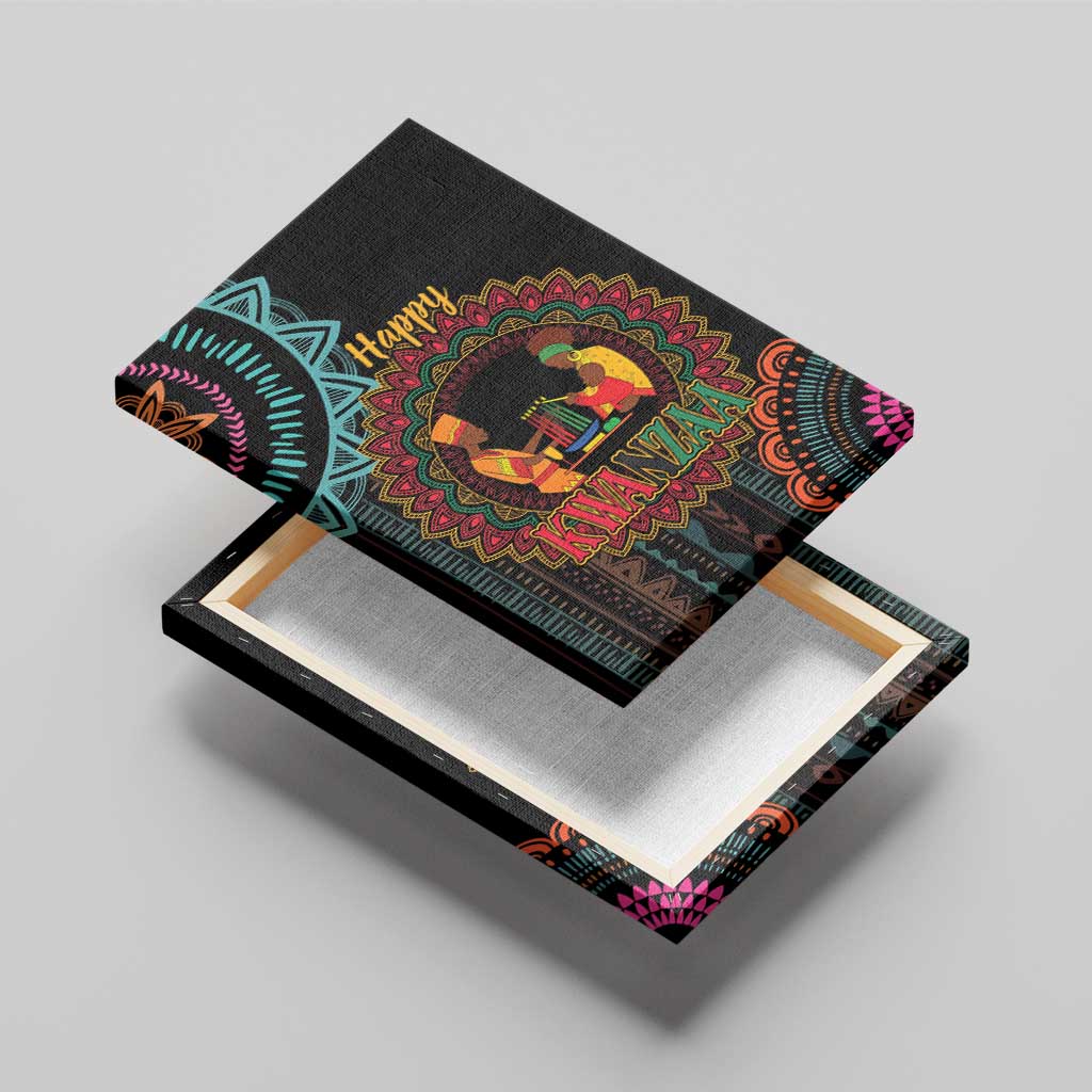 Happy Kwanzaa African Canvas Wall Art Mandala Mix Nguzo Saba LT7 - Wonder Print Shop