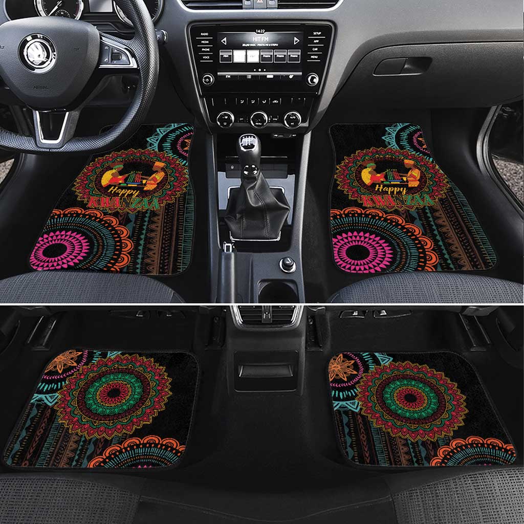Happy Kwanzaa African Car Mats Mandala Mix Nguzo Saba LT7 - Wonder Print Shop