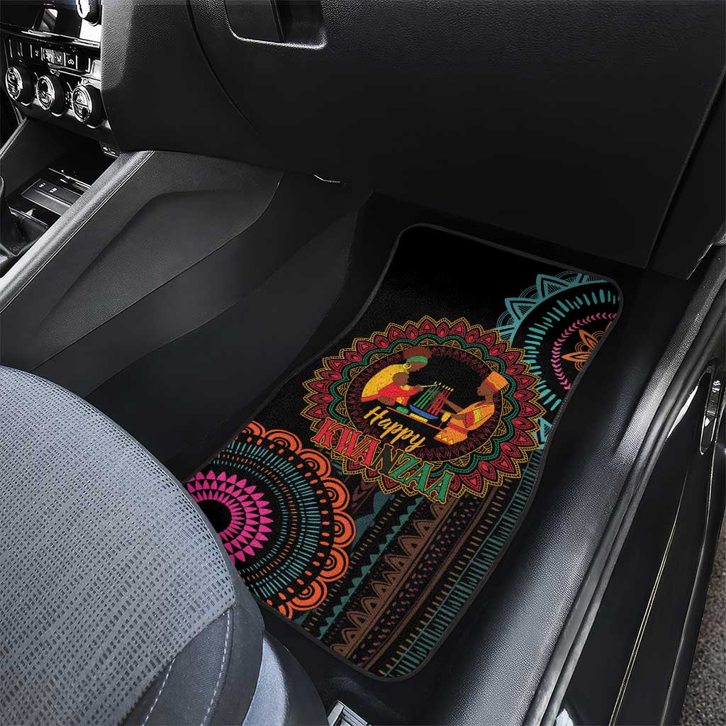 Happy Kwanzaa African Car Mats Mandala Mix Nguzo Saba LT7 - Wonder Print Shop