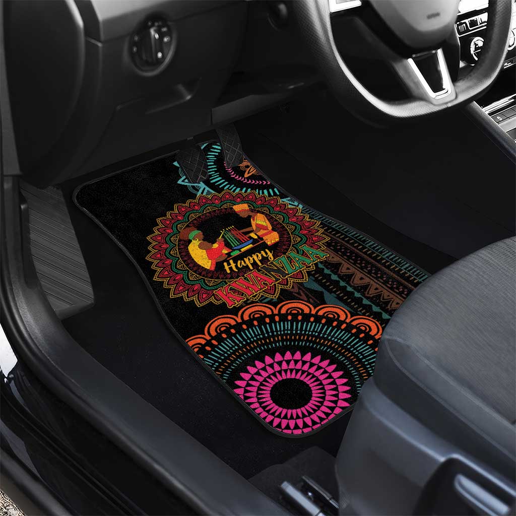 Happy Kwanzaa African Car Mats Mandala Mix Nguzo Saba LT7 - Wonder Print Shop