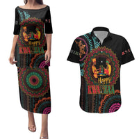 Happy Kwanzaa African Couples Matching Puletasi and Hawaiian Shirt Mandala Mix Nguzo Saba LT7 - Wonder Print Shop