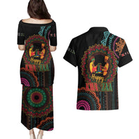 Happy Kwanzaa African Couples Matching Puletasi and Hawaiian Shirt Mandala Mix Nguzo Saba LT7 - Wonder Print Shop