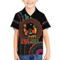 Happy Kwanzaa African Family Matching Long Sleeve Bodycon Dress and Hawaiian Shirt Mandala Mix Nguzo Saba LT7 - Wonder Print Shop