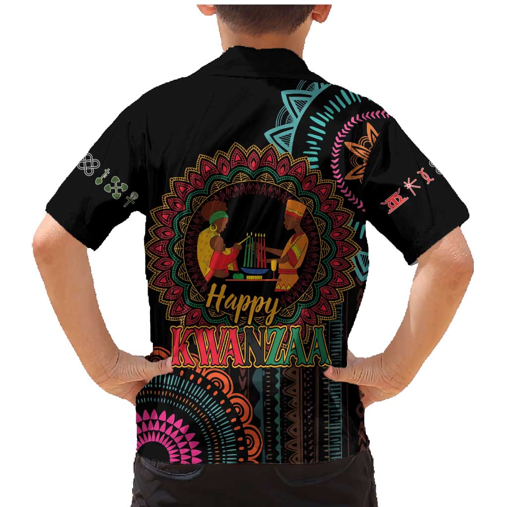 Happy Kwanzaa African Family Matching Mermaid Dress and Hawaiian Shirt Mandala Mix Nguzo Saba LT7 - Wonder Print Shop