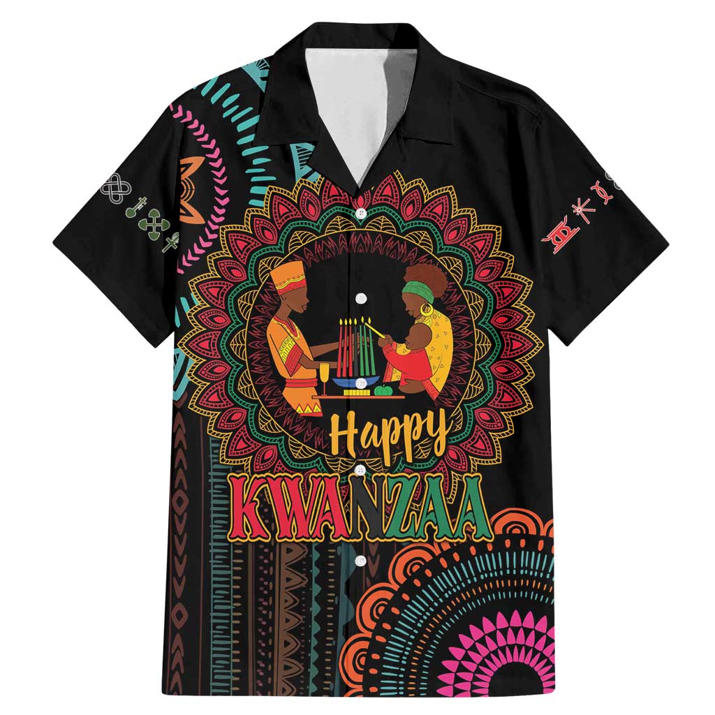 Happy Kwanzaa African Family Matching Mermaid Dress and Hawaiian Shirt Mandala Mix Nguzo Saba LT7 - Wonder Print Shop