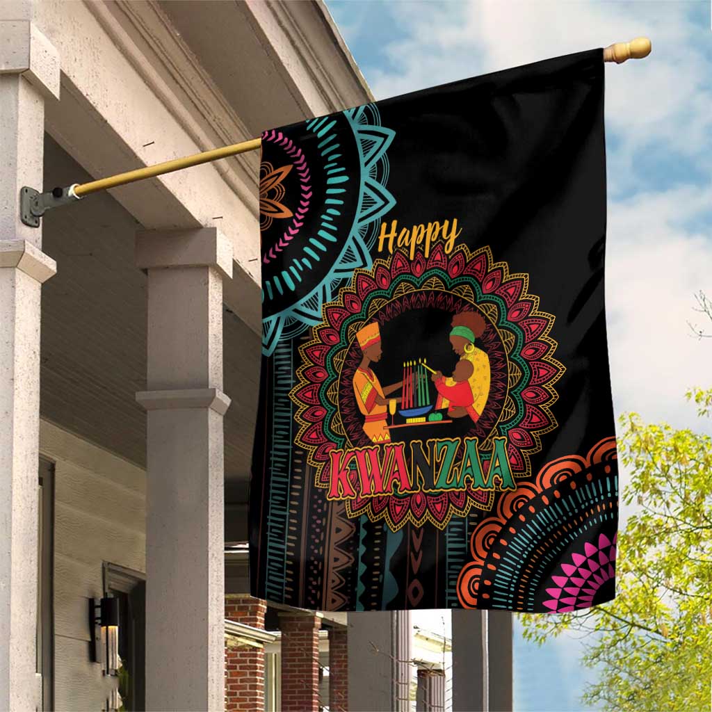 Happy Kwanzaa African Garden Flag Mandala Mix Nguzo Saba - Wonder Print Shop