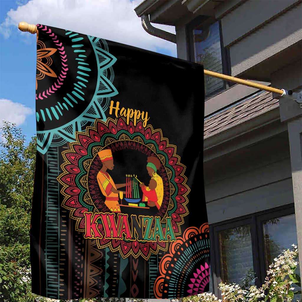 Happy Kwanzaa African Garden Flag Mandala Mix Nguzo Saba - Wonder Print Shop