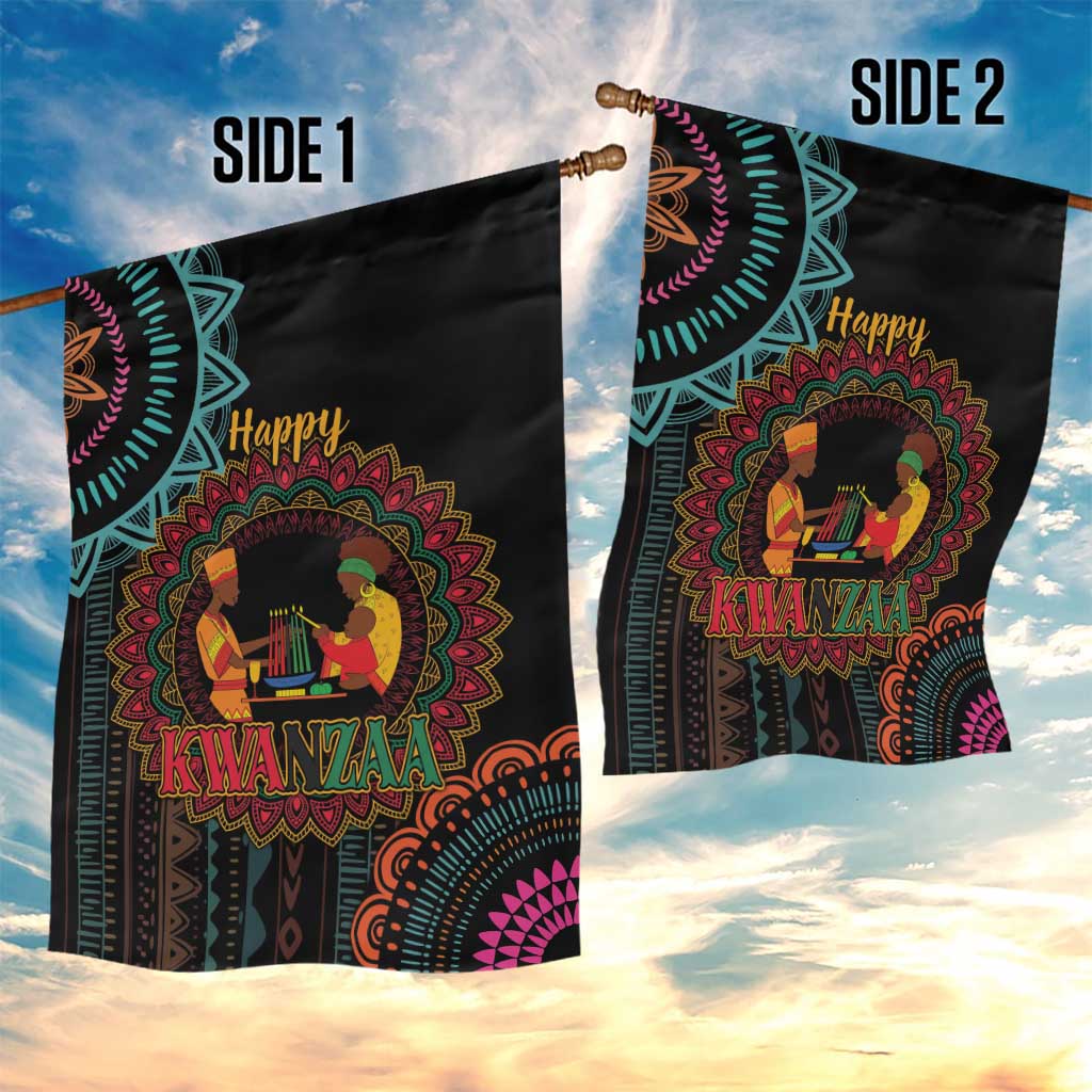 Happy Kwanzaa African Garden Flag Mandala Mix Nguzo Saba - Wonder Print Shop