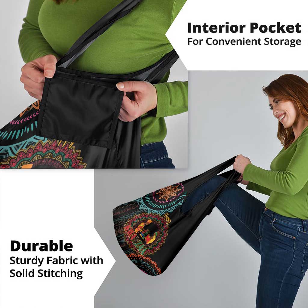 Happy Kwanzaa African Grocery Bag Mandala Mix Nguzo Saba