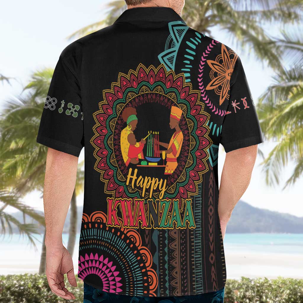 Happy Kwanzaa African Hawaiian Shirt Mandala Mix Nguzo Saba - Wonder Print Shop