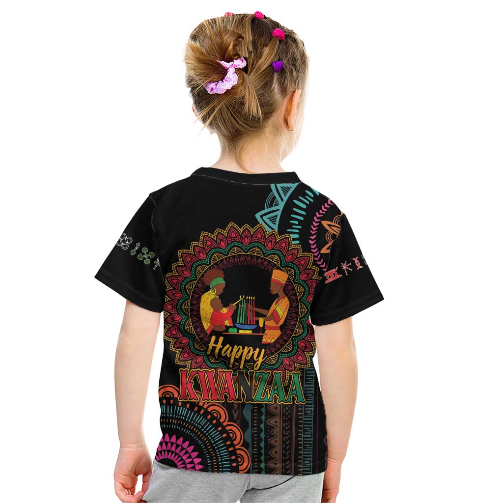 Happy Kwanzaa African Kid T Shirt Mandala Mix Nguzo Saba - Wonder Print Shop