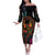 Happy Kwanzaa African Off The Shoulder Long Sleeve Dress Mandala Mix Nguzo Saba - Wonder Print Shop