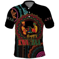 Happy Kwanzaa African Polo Shirt Mandala Mix Nguzo Saba - Wonder Print Shop