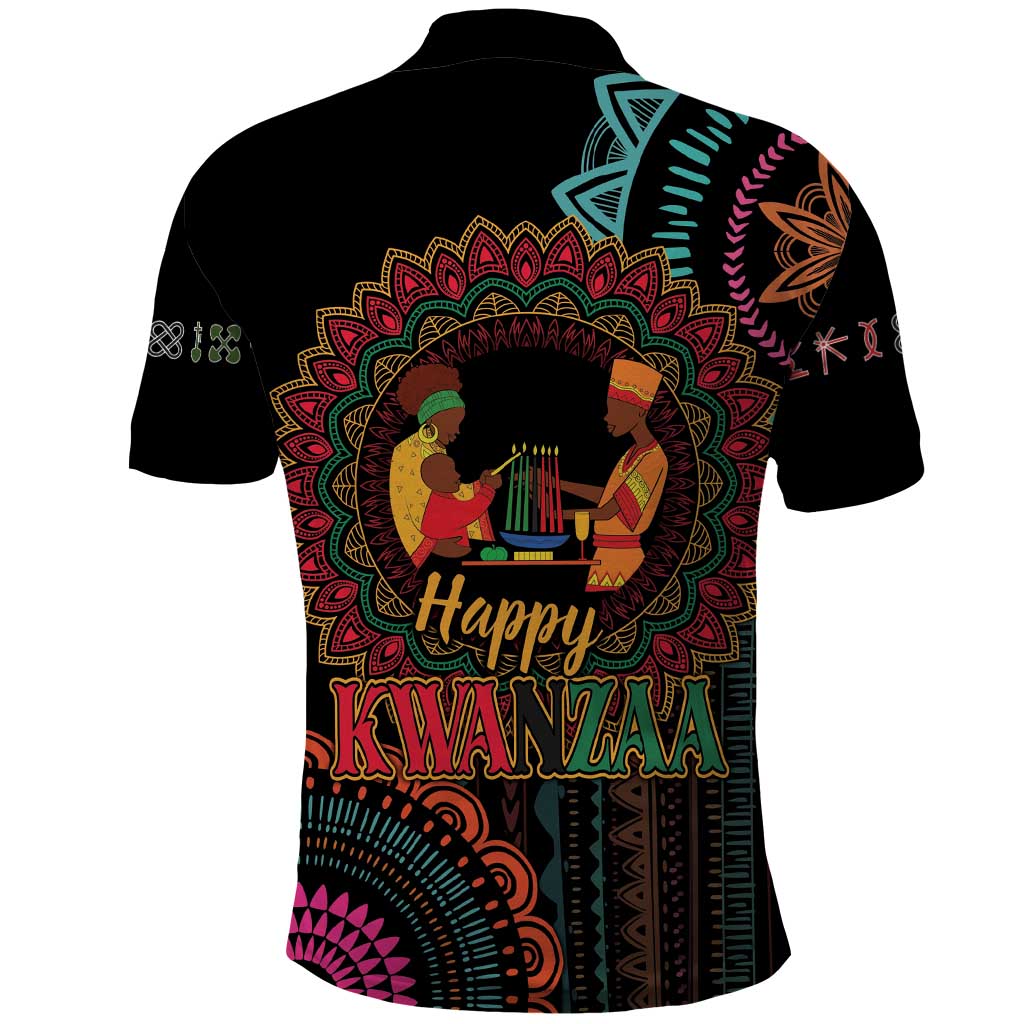 Happy Kwanzaa African Polo Shirt Mandala Mix Nguzo Saba - Wonder Print Shop