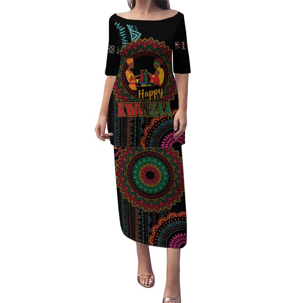 Happy Kwanzaa African Puletasi Mandala Mix Nguzo Saba - Wonder Print Shop