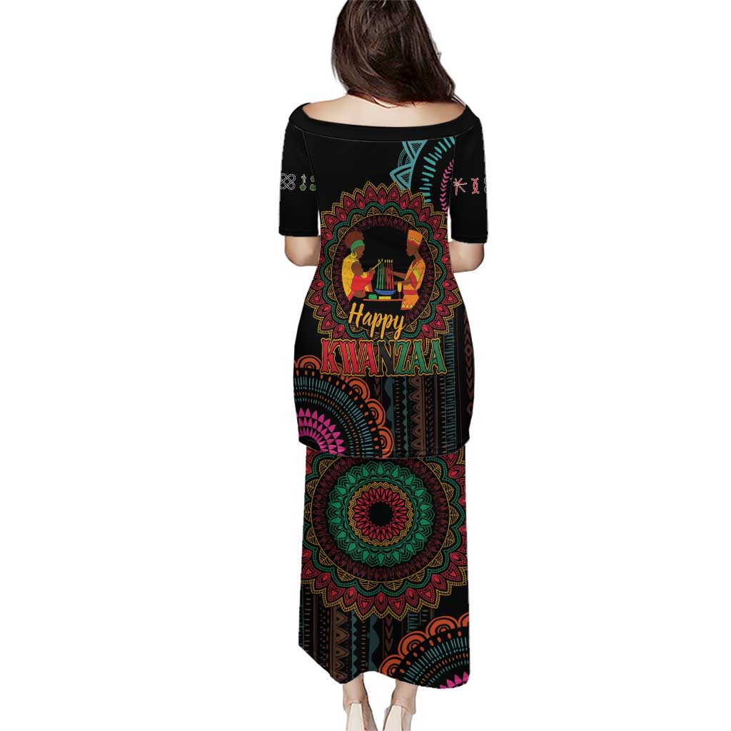 Happy Kwanzaa African Puletasi Mandala Mix Nguzo Saba - Wonder Print Shop