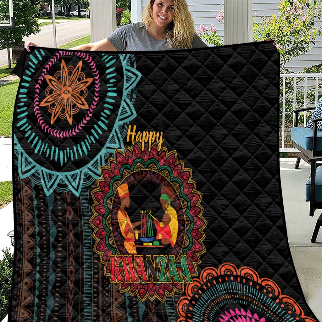 Happy Kwanzaa African Quilt Mandala Mix Nguzo Saba - Wonder Print Shop
