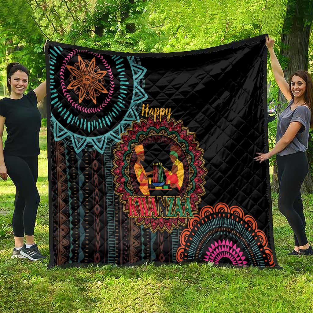 Happy Kwanzaa African Quilt Mandala Mix Nguzo Saba - Wonder Print Shop