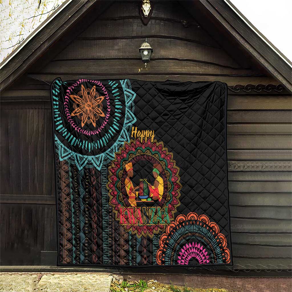 Happy Kwanzaa African Quilt Mandala Mix Nguzo Saba - Wonder Print Shop